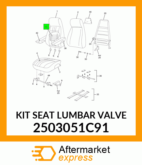 KIT SEAT LUMBAR VALVE 2503051C91