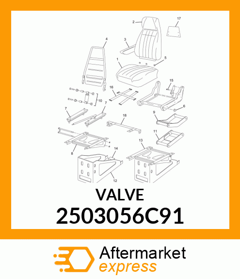 VALVE,SEAT LUMBAR VALVE 2503056C91