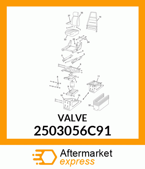 VALVE,SEAT LUMBAR VALVE 2503056C91