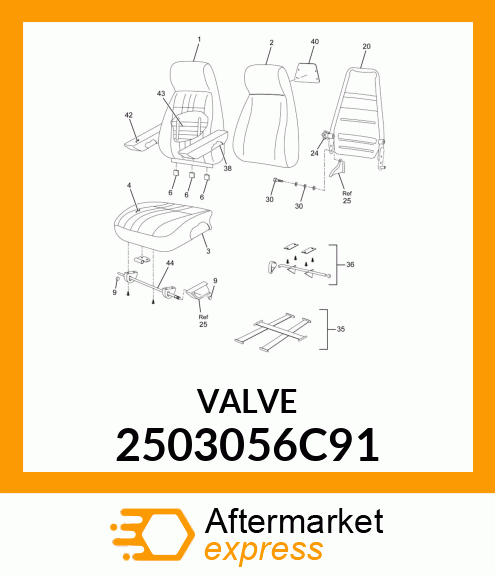 VALVE,SEAT LUMBAR VALVE 2503056C91