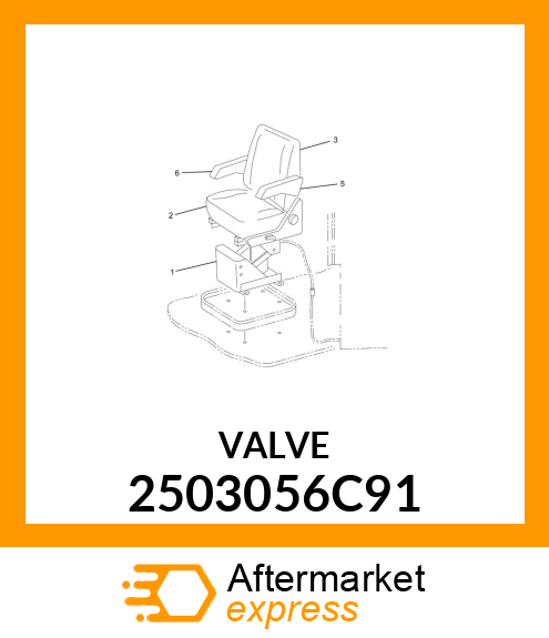 VALVE,SEAT LUMBAR VALVE 2503056C91