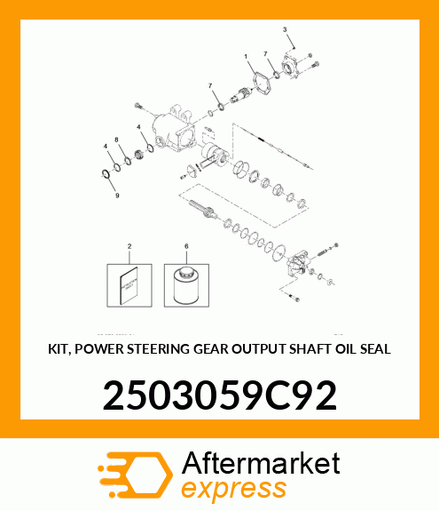 KIT, POWER STEERING GEAR OUTPUT SHAFT OIL SEAL 2503059C92