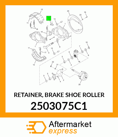 RETAINER, BRAKE SHOE ROLLER 2503075C1