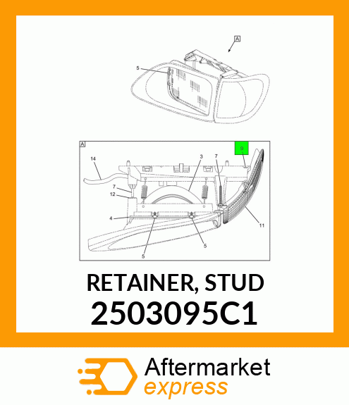 RETAINER, STUD 2503095C1