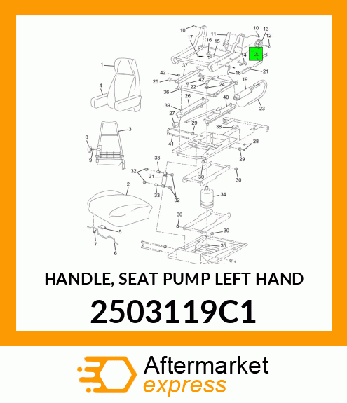 HANDLE, SEAT PUMP LEFT HAND 2503119C1