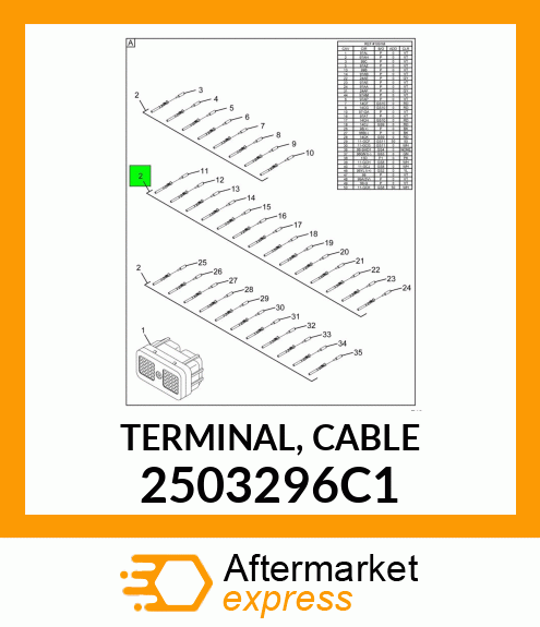 TERMINAL, CABLE 2503296C1