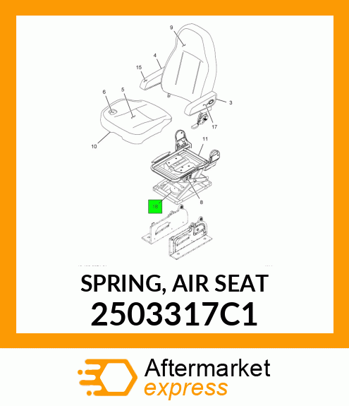 SPRING, AIR SEAT 2503317C1