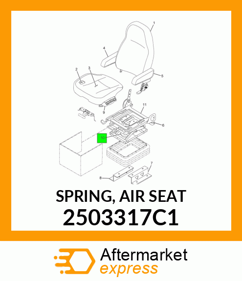 SPRING, AIR SEAT 2503317C1