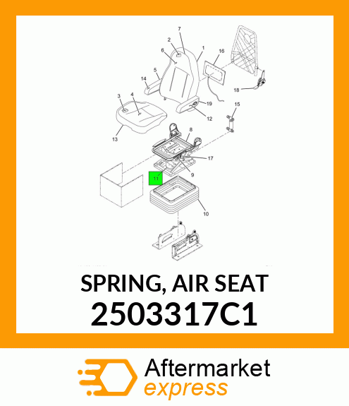 SPRING, AIR SEAT 2503317C1