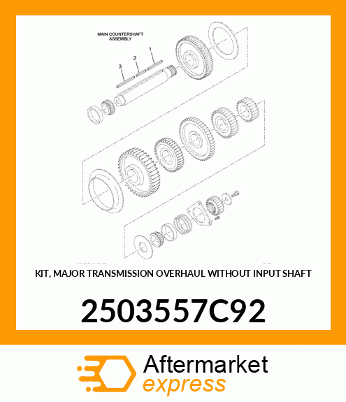 KIT, MAJOR TRANSMISSION OVERHAUL WITHOUT INPUT SHAFT 2503557C92