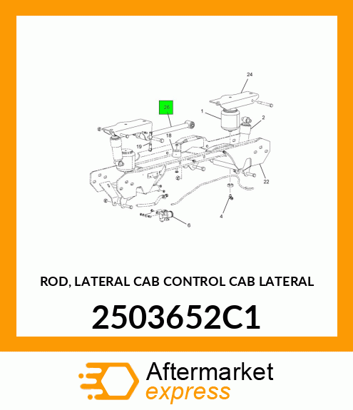 ROD, LATERAL CAB CONTROL CAB LATERAL 2503652C1