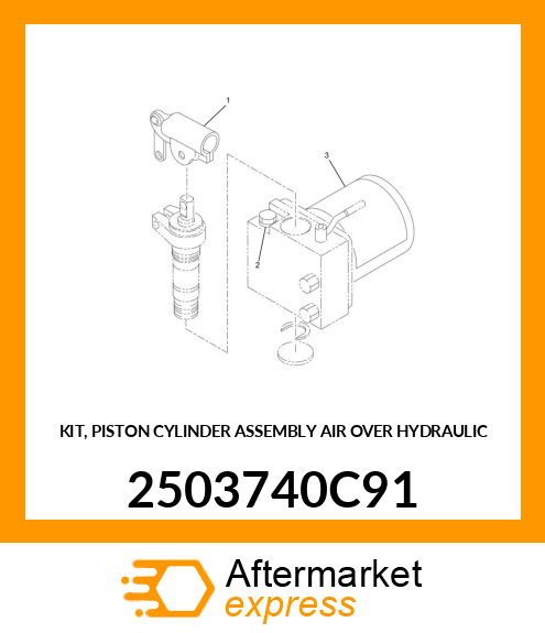 KIT, PISTON CYLINDER ASSEMBLY AIR OVER HYDRAULIC 2503740C91