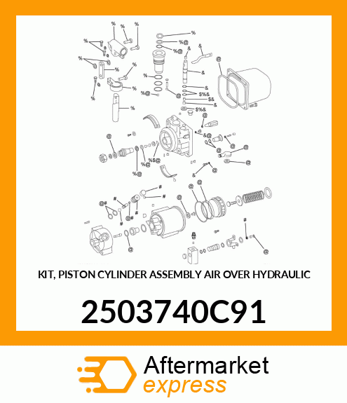 KIT, PISTON CYLINDER ASSEMBLY AIR OVER HYDRAULIC 2503740C91