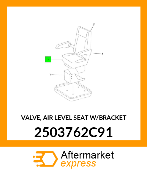 VALVE, AIR LEVEL SEAT W/BRACKET 2503762C91