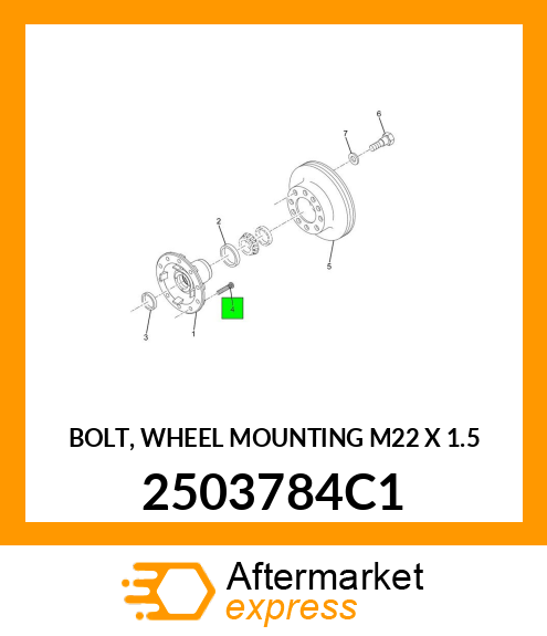 BOLT, WHEEL MOUNTING M22 X 1.5 2503784C1