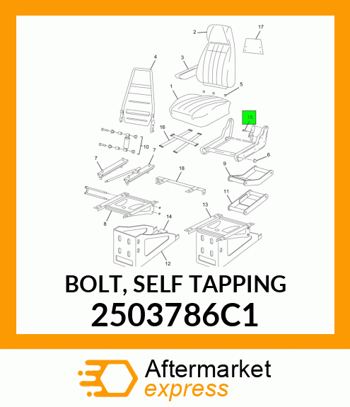 BOLT, SELF TAPPING 2503786C1