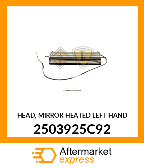 HEAD, MIRROR HEATED LEFT HAND 2503925C92