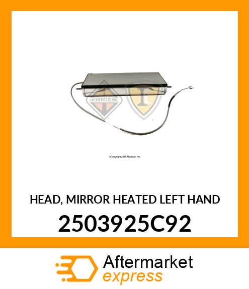 HEAD, MIRROR HEATED LEFT HAND 2503925C92