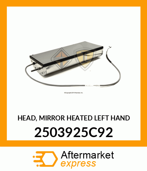 HEAD, MIRROR HEATED LEFT HAND 2503925C92