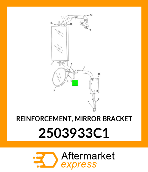 REINFORCEMENT, MIRROR BRACKET 2503933C1