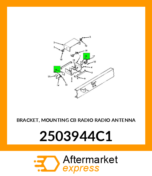 BRACKET, MOUNTING CB RADIO RADIO ANTENNA 2503944C1