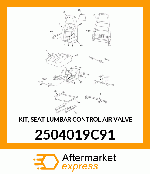 KIT, SEAT LUMBAR CONTROL AIR VALVE 2504019C91