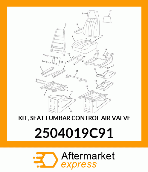 KIT, SEAT LUMBAR CONTROL AIR VALVE 2504019C91