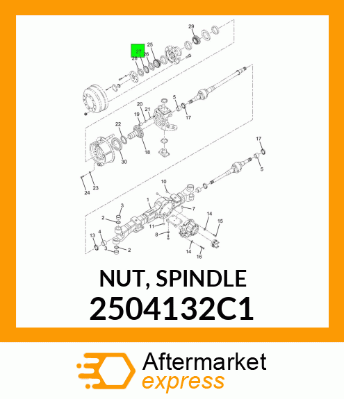 NUT, SPINDLE 2504132C1