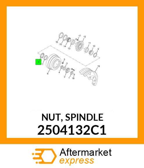 NUT, SPINDLE 2504132C1