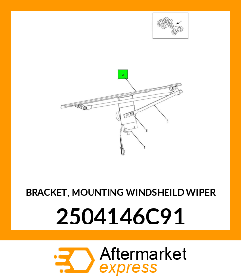 BRACKET, MOUNTING WINDSHEILD WIPER 2504146C91