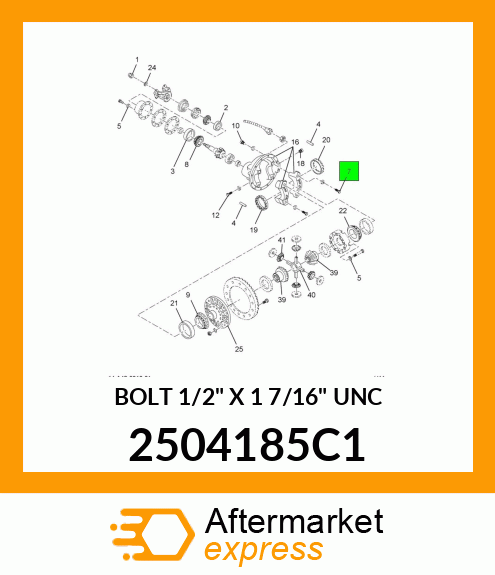 BOLT 1/2" X 1 7/16" UNC 2504185C1