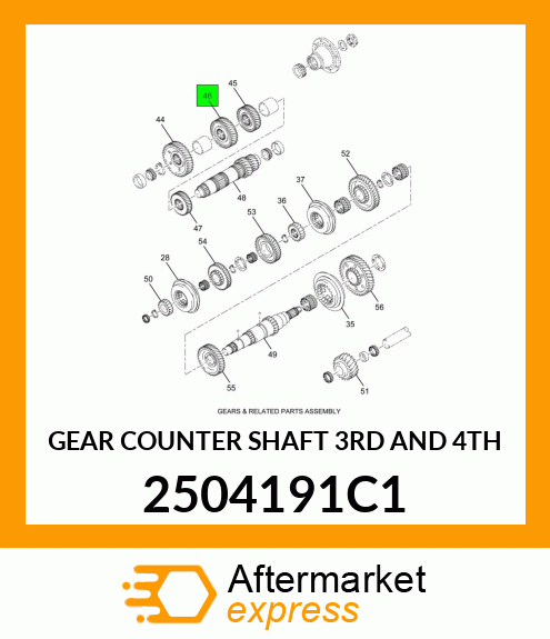 GEAR COUNTER SHAFT 3RD AND 4TH 2504191C1