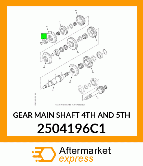 GEAR MAIN SHAFT 4TH AND 5TH 2504196C1