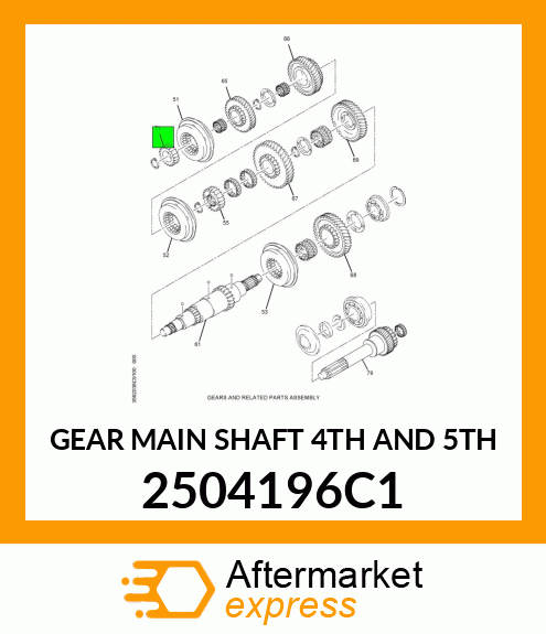 GEAR MAIN SHAFT 4TH AND 5TH 2504196C1