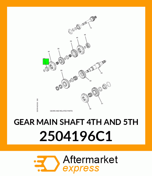 GEAR MAIN SHAFT 4TH AND 5TH 2504196C1