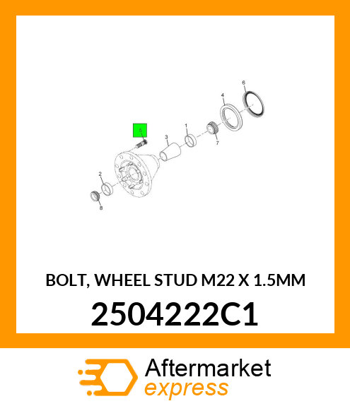 BOLT, WHEEL STUD M22 X 1.5MM 2504222C1