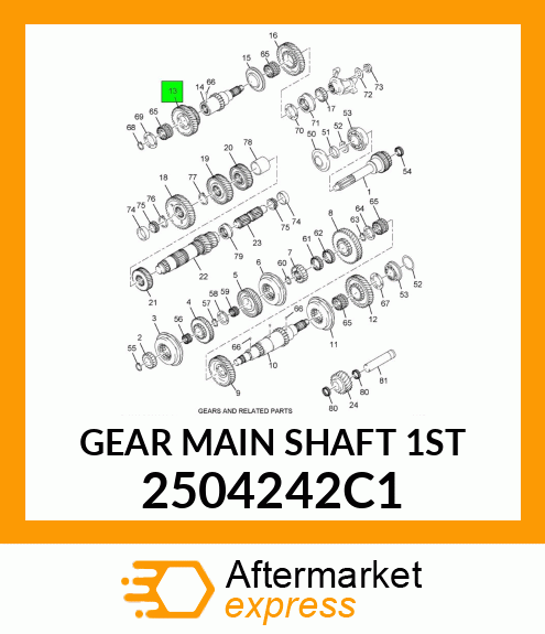 GEAR MAIN SHAFT 1ST 2504242C1