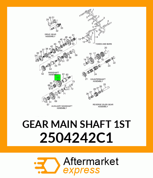 GEAR MAIN SHAFT 1ST 2504242C1