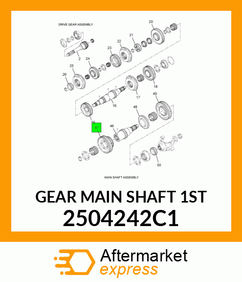 GEAR MAIN SHAFT 1ST 2504242C1