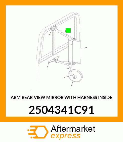 ARM REAR VIEW MIRROR WITH HARNESS INSIDE 2504341C91