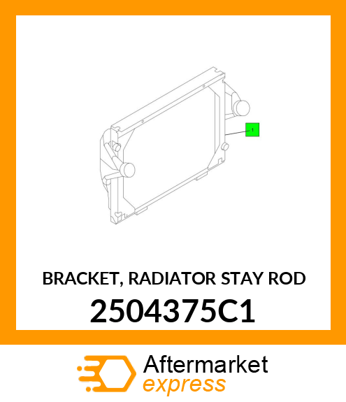 BRACKET, RADIATOR STAY ROD 2504375C1