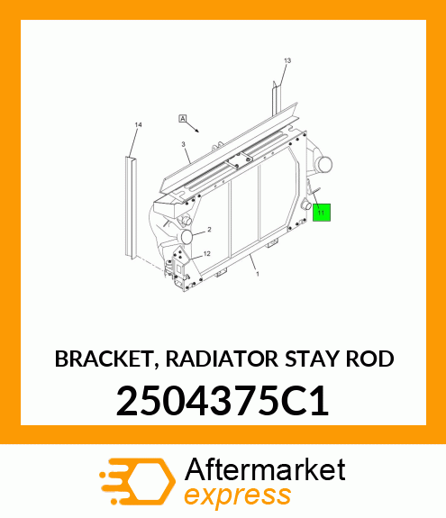 BRACKET, RADIATOR STAY ROD 2504375C1