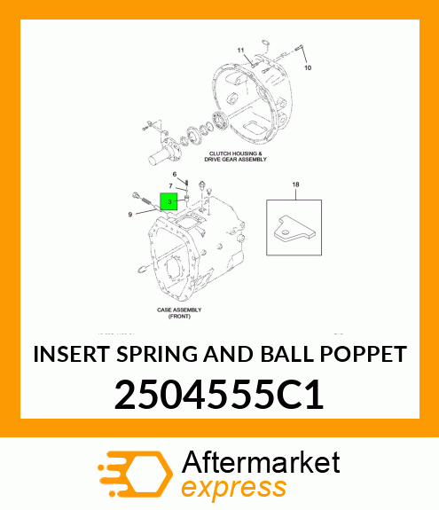 INSERT SPRING AND BALL POPPET 2504555C1