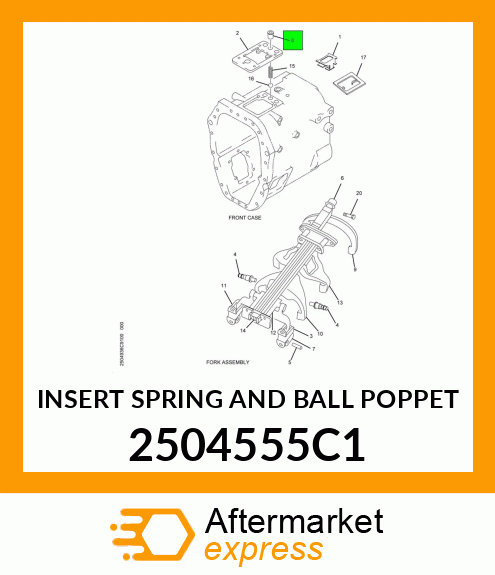 INSERT SPRING AND BALL POPPET 2504555C1