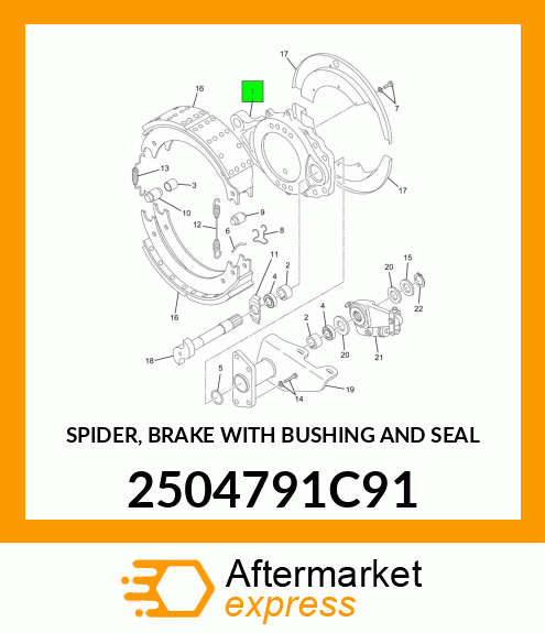 SPIDER, BRAKE WITH BUSHING AND SEAL 2504791C91