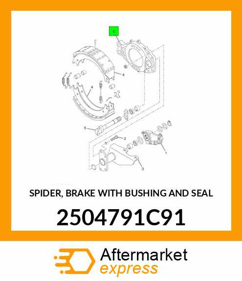 SPIDER, BRAKE WITH BUSHING AND SEAL 2504791C91