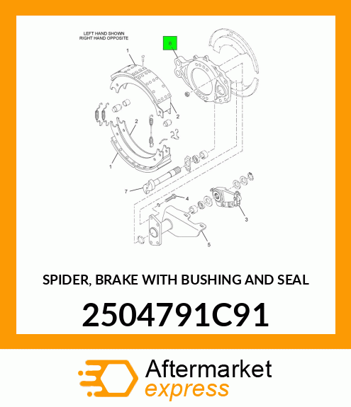 SPIDER, BRAKE WITH BUSHING AND SEAL 2504791C91