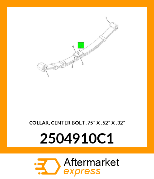 COLLAR, CENTER BOLT .75" X .52" X .32" 2504910C1