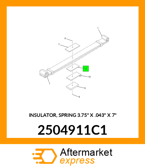 INSULATOR, SPRING 3.75" X .043" X 7" 2504911C1