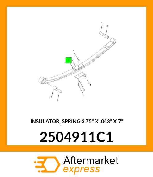 INSULATOR, SPRING 3.75" X .043" X 7" 2504911C1